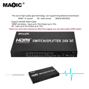 2k * 4k HDMI 2x8 Splitter HDMI Splitter 2 Trong 8 Out Hỗ Trợ 3D Màn Hình Máy Chiếu chia Với Điều Khiển Từ Xa - Product Image 5