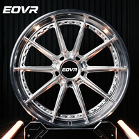 Ruedas Forjadas EVOR Monobloque de 2 Piezas Cromadas Pulidas de 17 18 19 20 21 22 23 24 Pulgadas para BMW Audi Urus 5x114.3 5x112 5x120