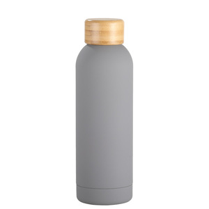 Bamboo Lid 350ml 500ml 750ml 1000ml 304 Stainless Steel Vacuum <b>Flask</b> <b>Hot</b> Thermal Water Bottles with Custom Logo - Product Image 1