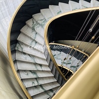 Century mosaic Großhandel Naturstein Straight Spiral Marmor Treppe Stufen und Riser Fliesen Projekt Custom ized