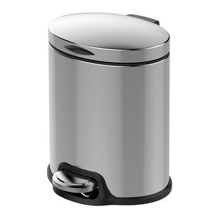 Guangdong Kitchen 5l Round Foot Pedal Trash Stainless Steel Metal Dustbins