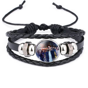 TV Riverdale del lado sur serpientes Botón de encaje negro, pulsera de cuero para hombres - Product Image 2