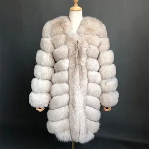 De luxe À La Mode Vintage Style Manteau De Fourrure De Renard Boléro L'arctique Réel Fourrure De Renard Veste Pour L'hiver