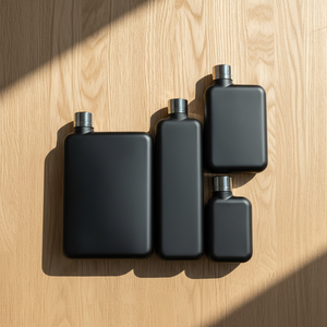 Flacons de poche pour liqueur en acier inoxydable, bouteille <span class=keywords><strong>plate</strong></span> carrée, flacon de voyage pour le camping en plein air, boisson portable, bouteille d'eau carrée - Product Image 1