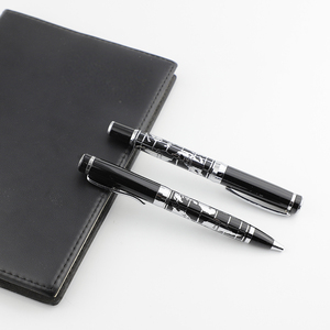 Sang trọng người đàn ông nổi tiếng Quà Tặng con lăn màu đen bóng bút cảm thấy thoải mái kim loại kinh doanh bút - Product Image 5