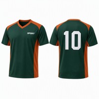 Camiseta de Fútbol Sublimada con Bloques de Color OEM, Dos Tonos, Corte Regular, Cierre de Cremallera, Transpirable y que Absorbe la Humedad