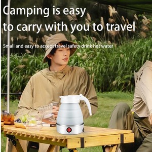 Có thể gập lại xách tay Ấm đun nước điện, Silicone và SUS 304, một chạm nước sôi, điều chỉnh nhiệt độ, màu sắc khác nhau - Product Image 3