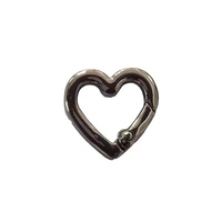 Anneau en O en forme de cœur de grande valeur avec fermoir à ressort pour sac en cuir, sac à main, porte-clés, pendentif, chaîne de clés, clip de fixation