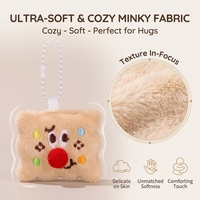 En stock Porte-clés en peluche Clown Cookie, jouet en peluche alimentaire, breloque de sac en tissu Minky doux, personnalisable OEM ODM, vente en gros