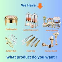 Plat Chafing Doré Élégant avec Couvercle Suspendu pour Réception, Mariage, Buffet - Chauffe-Plats de Luxe
