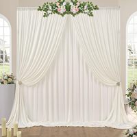 Rideaux de fond marron infroissables pour fêtes, mariages, baby showers, anniversaires, décorations de fond personnalisables