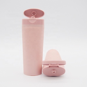 Tube Packaging 50ml Empty Squeeze Tube Package Plastic Oval Tube Integrated Flip Top Lids Face Wash Tube Cosmetic Packaging