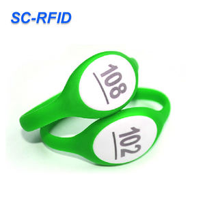 Bracelet en silicone RFID 125kHz NFC Bracelet de paiement sans espèces à puce 1K pour parc d'attractions - Product Image 6