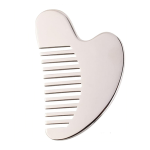 <span class=keywords><strong>Mini</strong></span> peine inalámbrico para el cabello de acero inoxidable Gua Sha, masajeador, tabla para raspar Meridianos, cuero cabelludo, cuerpo, cara, cuello, bolsa trasera, producto de masaje - Product Image 2