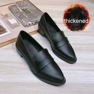 British Style Classic Vintage <b>Pointed</b> <b>Toe</b> Microfiber Plus Size Casual Slip <b>Flat</b> Business Loafers Women Summer Buckle Dress Shoes - Product Image 6