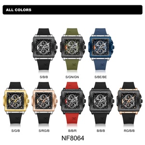 Montres NAVIFORCE pour hommes, sport, multifonction, chronographe, étanche, montre-bracelet de luxe, unique, carrée, quartz, affichage de la date, cadeaux - Product Image 6