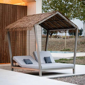 <span class=keywords><strong>Lit</strong></span> de soleil moderne en aluminium <span class=keywords><strong>pour</strong></span> le jardin en rotin huttes chaise longue de piscine en chaume <span class=keywords><strong>pour</strong></span> l'extérieur <span class=keywords><strong>pour</strong></span> hôtels villas parcs en vente - Product Image 3