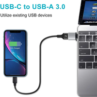 Adaptor USB C OTG Cepat USB 3.0 ke Adaptor Tipe C untuk Macbook Pro Xiaomi Mi 10 Mini Adaptor USB Kabel Konverter OTG Tipe-C