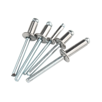 Usine acier inoxydable SS 304 316 ASTM B8M B8T tête ronde saillante extrémité ouverte Rivet aveugle DIN 7337 A