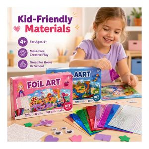<b>Foam</b> Sticker Foil <b>Craft</b> Collection Features Fairy Forest Dinosaur Park Scenes for Kindergarten Handmade Lessons - Product Image 3