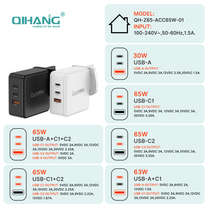 Adaptateur de charge rapide 65W pour le Royaume-Uni avec interfaces C/AC/ACC pour ordinateur portable, <span class=keywords><strong>Steam</strong></span> <span class=keywords><strong>Deck</strong></span>, smartphone, chargeur de voyage portable - Product Image 6