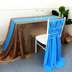 Funda <span class=keywords><strong>de</strong></span> silla <span class=keywords><strong>de</strong></span> poliéster chiffon con lazo <span class=keywords><strong>de</strong></span> cinta para decoración <span class=keywords><strong>de</strong></span> bodas, banquetes, hoteles, fiestas y eventos. - Product Image 3