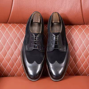 Men's Winter Business Shoes Pointed Toe Thick Heel Waterproof <b>Arch</b> Support Genuine Leather Office Formal Shoes - Product Image 2