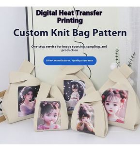 Customized Knitted Bag Wrist Bag Small <b>Pouch</b> Heat Transfer Printing Design Custom Logo - Product Image 2