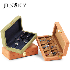 Luxury Microfiber Jewelry <b>Box</b> With Metal Clasp Portable Gift Storage Case For <b>Ring</b> Necklace Pendant Fine Jewelry - Product Image 5