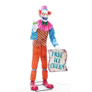 Nueva Decoración de Halloween 2026, Payaso Gigante de Neón con Ojos LED Brillantes, Espeluznante y Aterrador, Animatrónico - Product Image 2