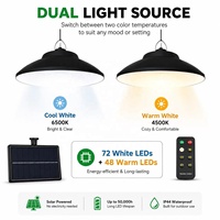 Lámpara Solar Colgante de ABS de Doble Color y 20W de Ahorro Energético con 12 Horas de Duración para Patio y Taller