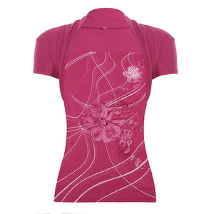 T-shirt en tricot à col carré à imprimé floral rétro pour femmes, manches courtes, style vintage Y2K, décontracté, tee-shirt d'été pour femmes - Product Image 5