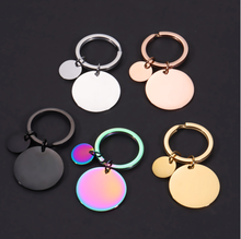 New Style Round Disc Blank Mirror Polished Stainless Steel <b>Keychain</b> for DIY <b>Custom</b> Logo Name Women's Mens <b>Keychain</b> - Product Image 6