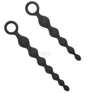 SEXBAY Europese Explosieve Siliconen Anale Plug Kraal Anale Handring Zeven Parel Court <span class=keywords><strong>Sex</strong></span> Plug Man Vrouw Homoseksualiteit - Product Image 1