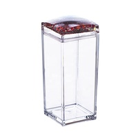 Oneup-grande bouteille de bonbons carrée à Injection de 5831/900ML, bac de rangement scellé en plastique, récipient pour les biscuits, pot en acrylique étanche