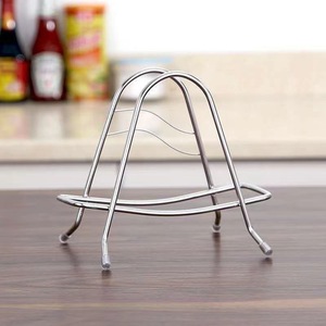 Stainless Steel Cutting Board Rack L Size Durable Kitchen Knife Holder Square Shape Trapezoid Design - Product Image 2
