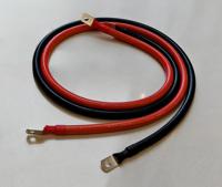 1/0AWG 50mm² Silikon-Batteriekabel-Set Flexibles Stromkabel mit Anschlüssen Verzinntes Kupfer Weich 200°C für ESS BESS Wechselrichter EV Gabelstapler