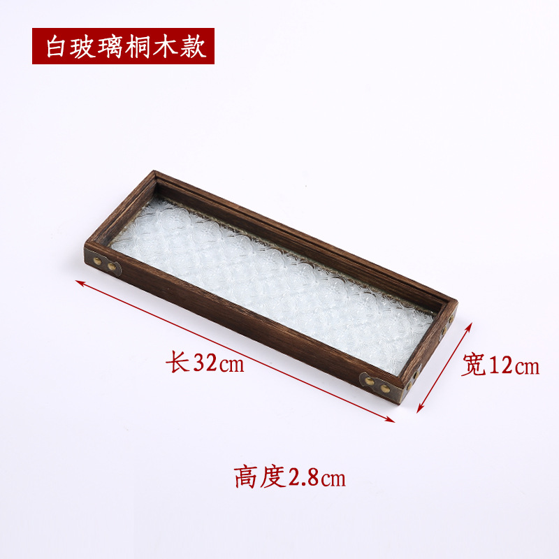 Madera de paulownia blanca, vidrio, reacabada, 32*12*2.8 mm
