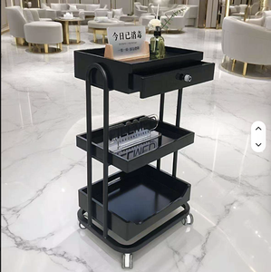 Modern Salon Trolley Drawer Tray 4 Wheel Acrylic <b>Cart</b> Heavy-Duty Eco-Friendly Beauty <b>Tools</b> Bedroom Living Room Home Office - Product Image 5