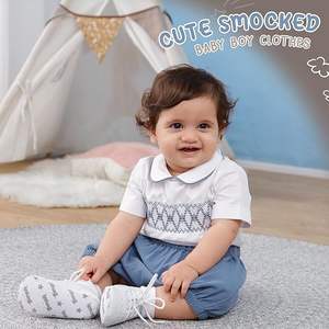 Ensemble de baptême et de cérémonie pour petit garçon, vêtements de baptême, vêtements de cérémonie pour nouveau-né, ensemble d'église, combinaison à manches courtes d'été pour bébé - Product Image 2