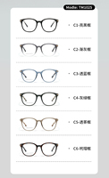 Monture de lunettes surdimensionnée tendance 2026 en TR90+acétate+métal avec logo personnalisé pour femmes et hommes – Monture optique classique
