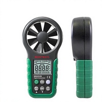 Anémomètre numérique MASTECH MS6252A, mesure de la vitesse du vent, du volume d'air, de la température ambiante, de l'humidité, avec interface USB, écran LCD, ABS