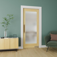 Porte en bois sur mesure avec insert en verre pour portes intérieures et décoration de bâtiments résidentiels