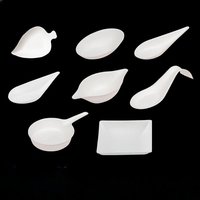 Plateau de service pour petits apéritifs jetables biodégradable en canne à sucre, mini assiette de dégustation, cuillère en forme de feuille de citron et d'œuf