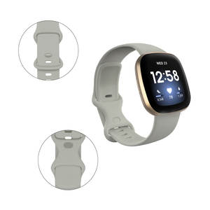 Pour <span class=keywords><strong>Fitbit</strong></span> <span class=keywords><strong>Sense</strong></span> <span class=keywords><strong>Bracelet</strong></span> de <span class=keywords><strong>montre</strong></span> en Silicone souple et étanche pour Versa 3 <span class=keywords><strong>Bracelet</strong></span> TPU de couleur unie - Product Image 2