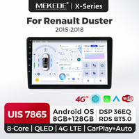 Lecteur multimédia de voiture MEKEDE, autoradio Android UIS7865 X40 8+128G AM FM GPS 4G WIFI DSP RDS pour Renault Duster 2015-2018