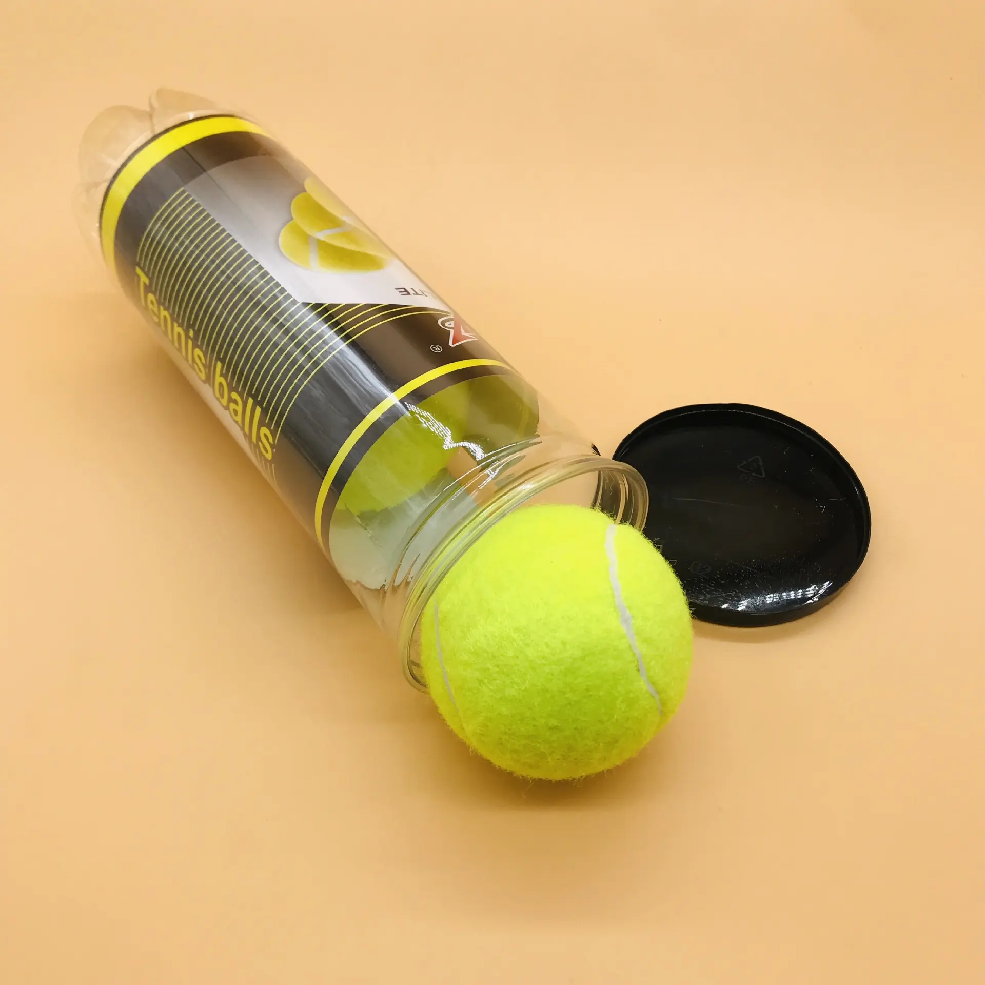 Pelota de tenis de barril directa de fábrica, venta al por mayor, pelota de entrenamiento, tres paquetes, alta elasticidad, resistencia, LOGO personalizado, pelotas de tenis