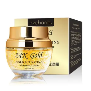 Crema facial de colágeno dorado, crema para el cuidado de la piel de Etiqueta Privada, blanqueadora, hidratante, antienvejecimiento, Natural, 24K