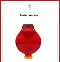 Feu de signalisation routière solaire en plastique durable, allumage automatique de nuit, balise stable 300cdl, réfléchissant, autoportant pour la sécurité routière extérieure