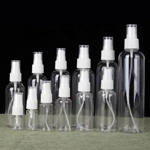 LZ Pack Stock 100pcs 10ml 50ml 100ml 200ml 250ml White Top Clear Pump Spray Bottle Wholesale Cheap Hand Sanitizing Spray Bottle